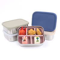 5 compartiments Bento Lunch Boxes Sans Bpa De Qualité Alimentaire Non Toxique Réutilisable Micro-ondes Récipient De Stockage Des Aliments