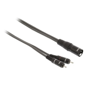 Cable estéreo XLR 3p macho a 2x RCA macho 3m gris oscuro - Product Image 2
