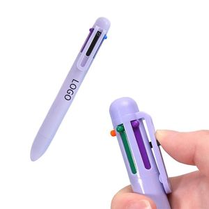 Bolígrafo Retráctil de Plástico de Color Sólido para Oficina, con Clip y Logotipo - Product Image 1