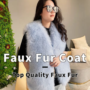 Janefur, venta al por mayor, Chaleco corto de piel de zorro de imitación de color personalizado para mujer, chaleco de piel sintética de piel entera a la moda de invierno - Product Image 3