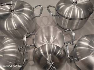 Ensemble de casseroles profondes 5 pièces pour <span class=keywords><strong>la</strong></span> maison, ustensiles de cuisine, nouvelle arrivée, forme de pomme, 16+18+20+22+24CM, ensemble d'ustensiles de cuisine en alliage d'aluminium, <span class=keywords><strong>marmite</strong></span> - Product Image 4