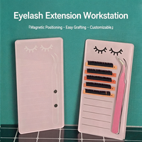 Table de travail pour extensions de cils en acrylique magnétique, présentoir pour greffe de cils, vente en gros