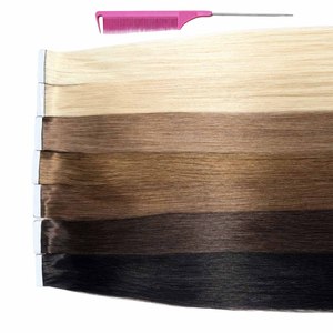 Extensiones de Cabello Ruso Remy Premium con Cinta Adhesiva Invisible, 100% Cabello Humano Virgen Remy Liso, Cinta Adhesiva sin Costuras, Venta al por Mayor - Product Image 4