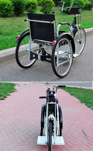 Tricycle pliable pour personne <span class=keywords><strong>handicapés</strong></span>, nouveau modèle, bicyclette avec fauteuil roulant pliable, tout nouveau design - Product Image 5