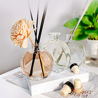 Bouteilles de diffuseur d'huiles essentielles en verre de luxe de 100 ml et 150 ml avec bouchon en liège pour parfums d'ambiance et aromathérapie