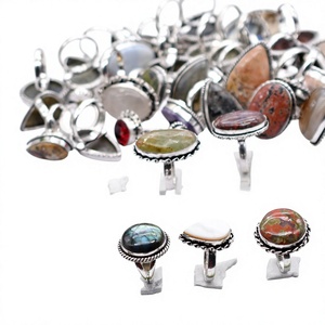 Anillo de Bisutería al por Mayor con Incrustaciones de Piedras Preciosas Mixtas en Plata de Ley 925 |   Joyería Cristiana Unisex - Product Image 1