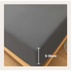 Thân thiện với da đơn màu đàn hồi trải giường 100% polyester được trang bị tấm và gối để sử dụng nhà - Product Image 4