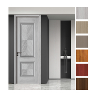 Portes en bois HDF au design moderne, épaisseur 40/45/50 mm, pour intérieur, chambre d'hôtel, hôpital, porte en bois imperméable