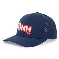 Casquette de sport perforée à 5 panneaux, résistante à l'eau, découpée au laser, avec trous perforés, personnalisable OEM, broderie rapide, casquette de baseball