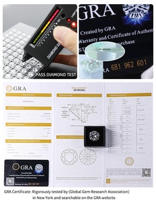 레드 리프 쥬얼리 도매 VVS 선명도 합성 모이사나이트 외계인 배 보석 색상 지원 인증서 느슨한 모이사나이트 - Product Image 3