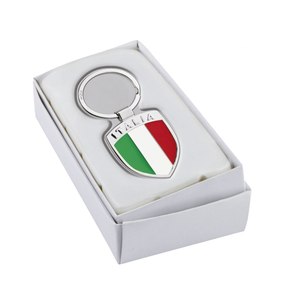 Portachiavi trofeo italiano alla moda in lega di metallo e resina portachiavi con Logo personalizzato stampato UV stile moschettone - Product Image 3