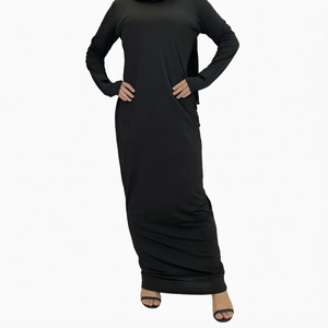 Robes musulmanes pour femmes, respirantes, en spandex, à manches longues, longueur au sol, pour adultes, à porter au quotidien - Product Image 1