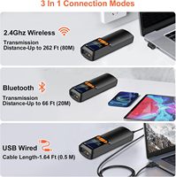 Escáner de Códigos de Barras 2D QR 1D MINI Portátil con Pantalla LCD y Teclado de Configuración para Tablet, iPhone, iPad, Android, IOS, PC, POS