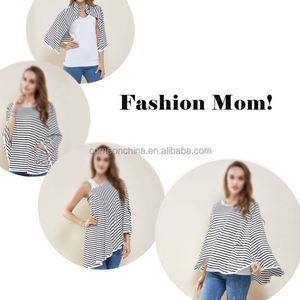 Couverture d'allaitement respirante et coupe-vent OEM, poncho, auvent de poussette, couverture de chariot de courses, enveloppe de transat, intimité pour l'allaitement - Product Image 4