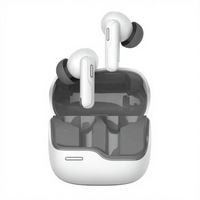 Earbud Nirkabel TWS ENC ANC Quad Mic Kontrol APP Terbaru, Tahan Air IPX5, Suara Hi-Fi, LED In-Ear, Baterai 650mAh