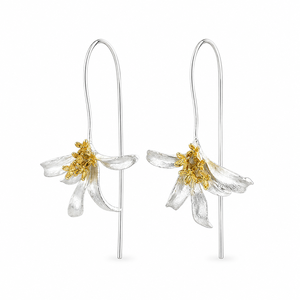 Orecchini a Forma di Giglio Bicolore per Donne, Gioielli Eleganti e Freschi per Vacanze e Uso Quotidiano - Product Image 1