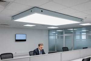 GEZENG Lámpara de techo <span class=keywords><strong>Panel</strong></span> <span class=keywords><strong>Led</strong></span> Oficina Lyre <span class=keywords><strong>Led</strong></span> 60 vatios Superficie <span class=keywords><strong>300x600mm</strong></span> <span class=keywords><strong>Panel</strong></span> de guía de luz <span class=keywords><strong>Led</strong></span>