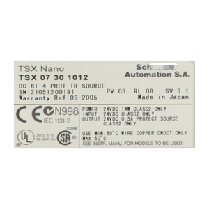 Módulo de entrada eléctrico TSX07301012 TSX Nano Nuevo NFP Sellado - Product Image 2