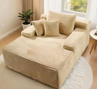 Conjunto de Sofá Cama Convertible de Tela con Relleno de Esponja, sin Marco, en Forma de L, para Apartamento, Villa, Hotel, Habitación de Huéspedes y Oficina