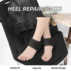 Kaus kaki reparasi tumit terbuka wanita, <span class=keywords><strong>Gel</strong></span> rajut kaki retak tanpa jari melembabkan untuk kaki kering keras retak - Product Image 3