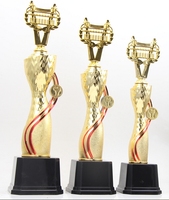 Tasse de trophée en plastique multi-taille Offre Spéciale en usine de démo avec base noire prix de la compétition Abacus en gros artisanat en plastique pour trophée