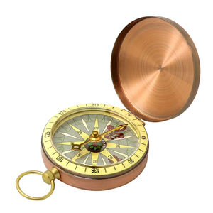 Sac à dos de camping en plein air 60mm cadeau laiton antique cuivre montre magnétique <span class=keywords><strong>boussole</strong></span> à vendre - Product Image 4