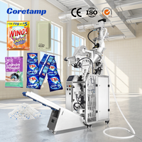 Machine d'emballage verticale automatique à scellage quatre côtés pour sachets de poudre et liquides, machine d'emballage de sachets plats à scellage quatre côtés