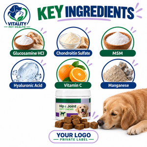 90 Unidades de Golosinas Masticables para la Salud de las Articulaciones de Perros, con Glucosamina, Condroitina, MSM, Ácido Hialurónico, Sabor a Hígado, para Apoyar la Movilidad - Product Image 2