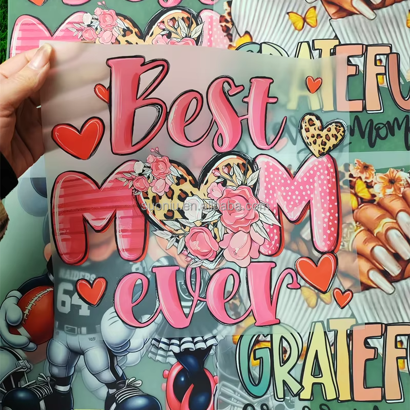 Mother's Day Design Personalized Heat Transfers Printing Transfer Sticker Dtf Transfers Designs Ready to Press for t Shirts