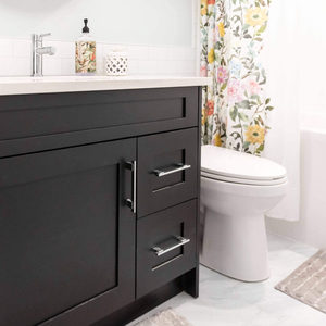 Meubles de salle de bain CANA en promotion : Meuble sous-vasque simple en bois massif avec miroir, prix usine - Product Image 1