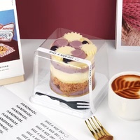 Boîte d'emballage de gâteaux 2 "3" Mousse à couche moulue Mini pâtisserie Rouleau de gâteau Grande bouffée Boîte d'emballage blister transparente