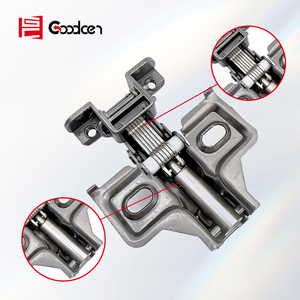 Dobradiças de Armário Americanas <span class=keywords><strong>Mini</strong></span> <span class=keywords><strong>Hinge</strong></span> com Fechamento Suave, Braço Curto, Hidráulicas, Revestidas em Preto, Ajustáveis para Portas de Alumínio e Vidro - Product Image 2