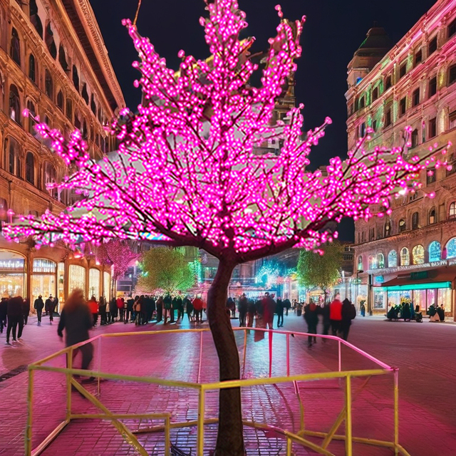 IP65 Waterproof Outdoor LED Cherry Blossom Tree  Decoration Light for Christmas Landscape & Event 2.5m Artificial Tree