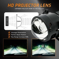 Feux de voiture G-View 3 pouces Bi-LED Hb3 H8 9005, projecteur laser à lentille LED, phare antibrouillard à double lentille, ampoule de phare LED H11 universelle
