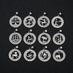 Animal du zodiaque <span class=keywords><strong>chinois</strong></span> évider signe du zodiaque pièce collier astrologie <span class=keywords><strong>Horoscope</strong></span> 12 pendentif zodiaque pour hommes - Product Image 5