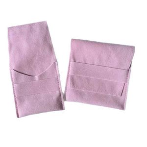 Sacs à bijoux en suède à rabat, 8x8cm, double face en velours, pour emballage de bagues, boucles d'oreilles, colliers et pendentifs - Vente en gros - Product Image 4