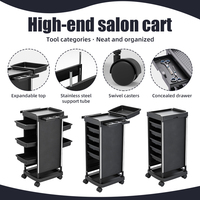 Chariot de Salon Professionnel de Haute Qualité, Chariot Mobile pour Salon de Coiffure avec Tiroirs et Porte-Outils, Mobilier de Salon de Coiffure, Salon de Barbier