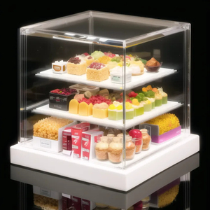 <span class=keywords><strong>5</strong></span> <span class=keywords><strong>Tier</strong></span> bánh mì hộp truy cập Pastry hiển thị trường hợp rõ ràng bánh donut Cookie tủ cho bên bán lẻ Acrylic bánh hiển thị đứng - Product Image 2