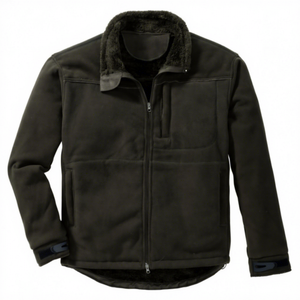 Men's Breathable Lightweight 100% Polyester Solid Winter <b>Thermal</b> Full Zip Camping Zipper-Up Hunting Jacket - Product Image 1