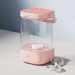 2025 New Lazy Easy USB Electric Makeup Brush Cleaner Pink Portable Makeup <b>Tools</b> Cleaner Device for All Sizes Makeup Brush Sets - Product Image 3