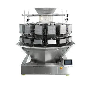 Automatic 14 heads multihead weigher salad packing machine combination weigher fruit packaging machine