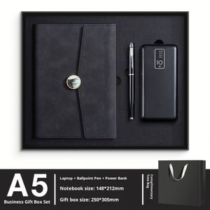 Coffret Cadeau d'Entreprise en Cuir PU Rigide 2026 avec Carnet, Stylo et Batterie Externe 20000mAh - Product Image 3