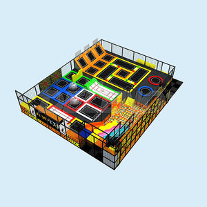 Mur d'escalade intérieur Ninja, parc de <span class=keywords><strong>trampoline</strong></span>, enfants, adultes, mousse de polypropylène, filet de protection durable, couleur personnalisée, saut - Product Image 6