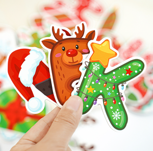 Aimant de réfrigérateur en caoutchouc de Noël, <span class=keywords><strong>jouet</strong></span> éducatif magnétique souple, alphabet décoratif DIY pour enfants - Product Image 6