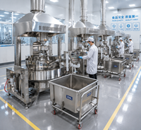 Marmite mélangeuse automatique à double enveloppe en acier inoxydable 304 pour usine laitière