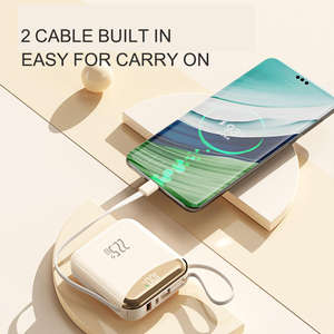 Cargador Portátil Personalizado con Logotipo, Carga Rápida de 22.5W, Pantalla LED, Alta Capacidad, Mini Ultra Delgado de 10000mah, con Cable Integrado para Teléfono - Product Image 4