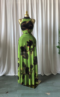 Robe longue sans manches imprimée 9 couleurs pour femme, avec liens au dos, coupe incurvée, grande taille, style africain, du S au 2XL