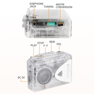 Lecteur de cassette portable personnalisé, magnétophone rétro, radio FM AM, lecteur audio stéréo HiFi, appareil musical nostalgique, convertisseur MP3 - Product Image 6
