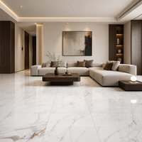 Nouvelle Collection 2026 : Carrelage en Porcelaine Effet Marbre Calacatta Gold Blaze Build 600x1200mm pour Sol et Mur de Salon