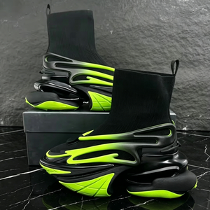 Zapatos Deportivos de Diseño de Alta Calidad para Hombre, con Amortiguación, Transpirables, de Cuero Genuino y Malla, con Estilo Escultural - Product Image 4